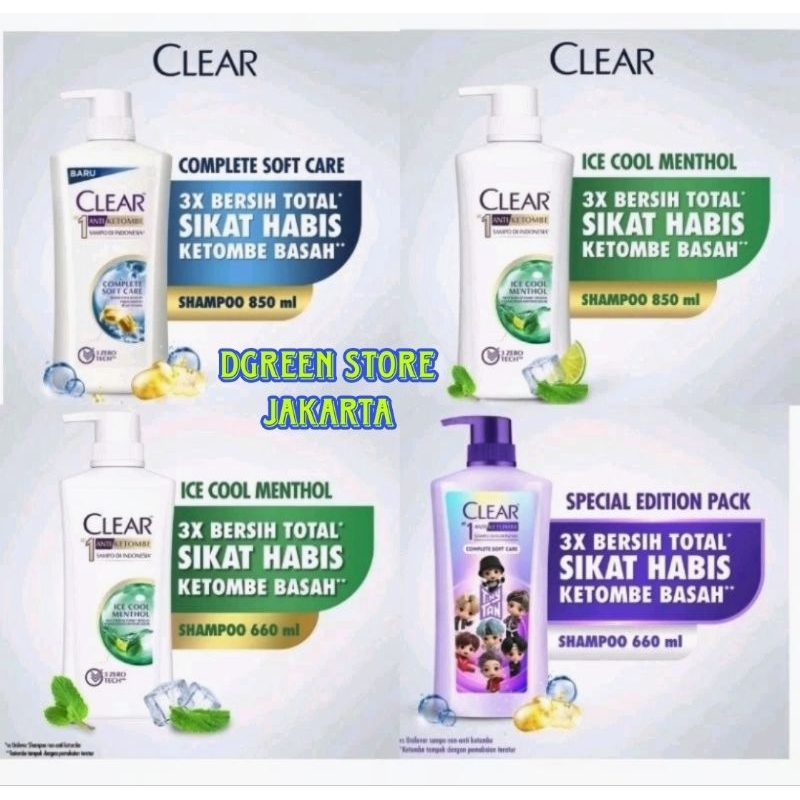 Clear Shampoo Anti Ketombe Complete Soft Care BTS 660ml