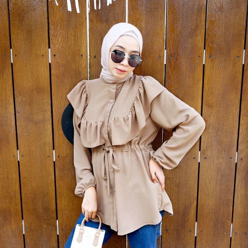 BLOUSE DELIA CRINKLE//BLOUSE WANITA CRINKLE