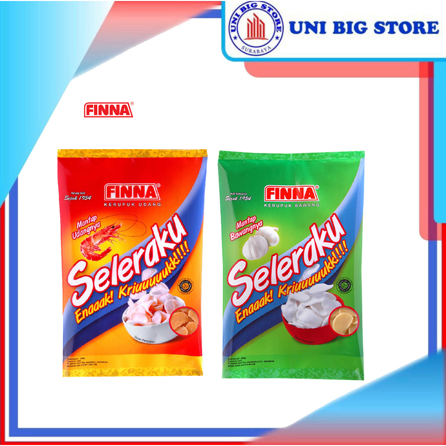 

FINNA Kerupuk Seleraku Krupuk Bawang dan Udang 200 gr Crackers Keropok