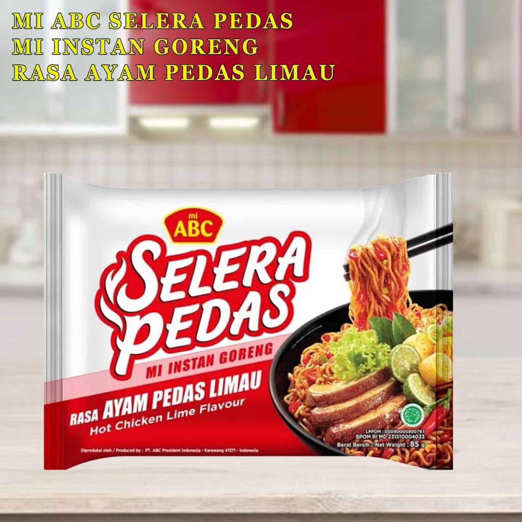 

Mi Instan Goreng * Mie Abc Selera Pedas * Mi Rasa Ayam Pedas Limau