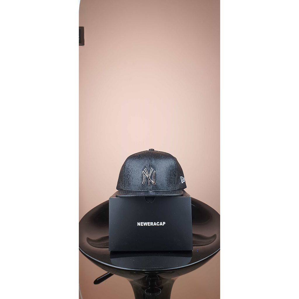 ny kulit hitam besi silver Topi Pria Baseball Snapback Polos Wanita Unisex Premium