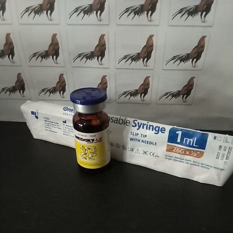 MEDOXY LA 10ml+spuit mengobati snot ngorok CRD dan berak hijau