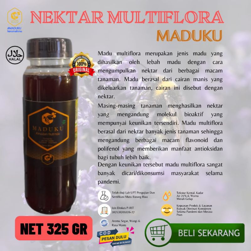

MADU MULTIFLORA 325 GR - LULUS UJI LAB