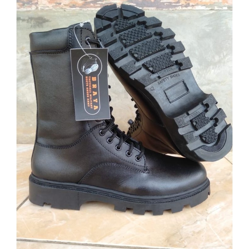 Sepatu Pdl Full Kulit Pria Security Tni Polri