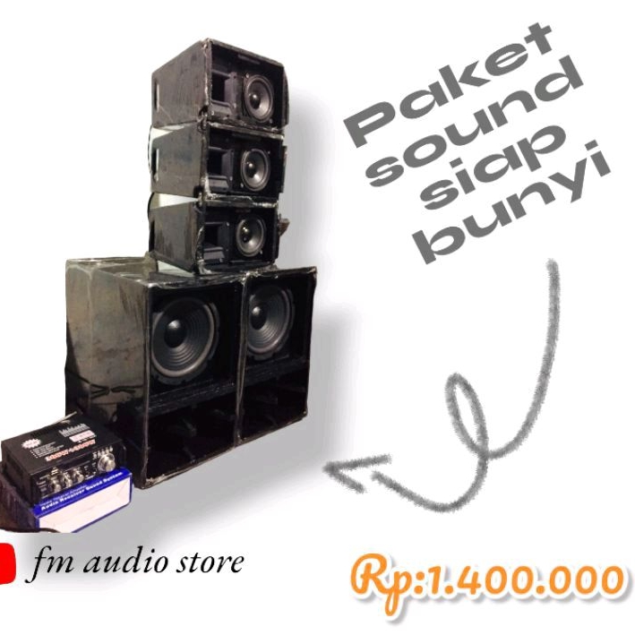 paket sound siap bunyi/ paket sound miniatur 8inch murah / paket sound full spikon/ paket sound 1jut