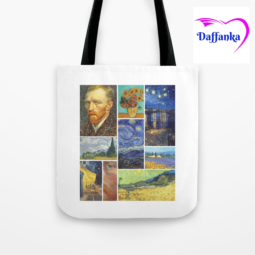 Tas Slempang Tote Bag Kanvas Van Gogh All Art