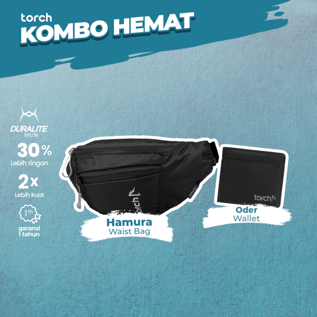 TORCH Bundling Waistbag Wallet Tas Pinggang Dompet (HAMURA + ODER)