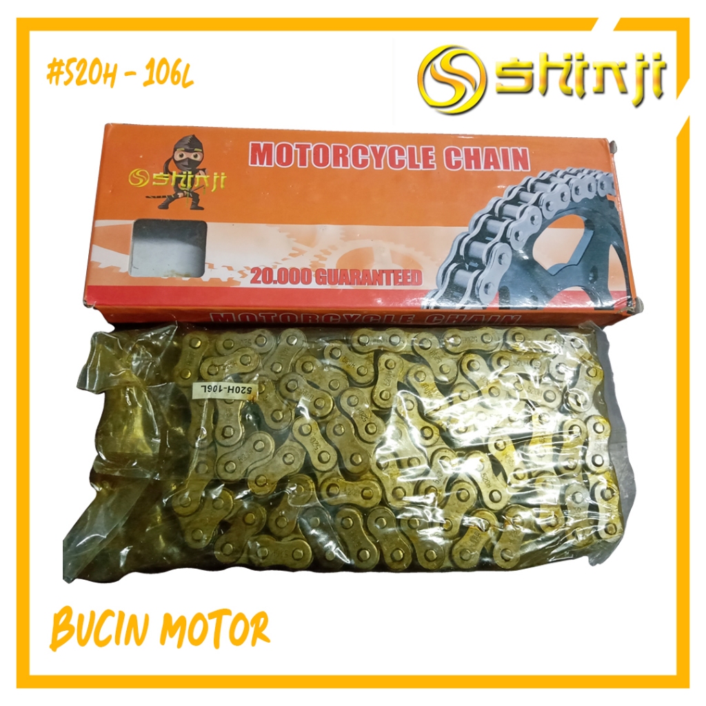 RANTAI MOTOR SHINJI UKURAN 520H - 106L