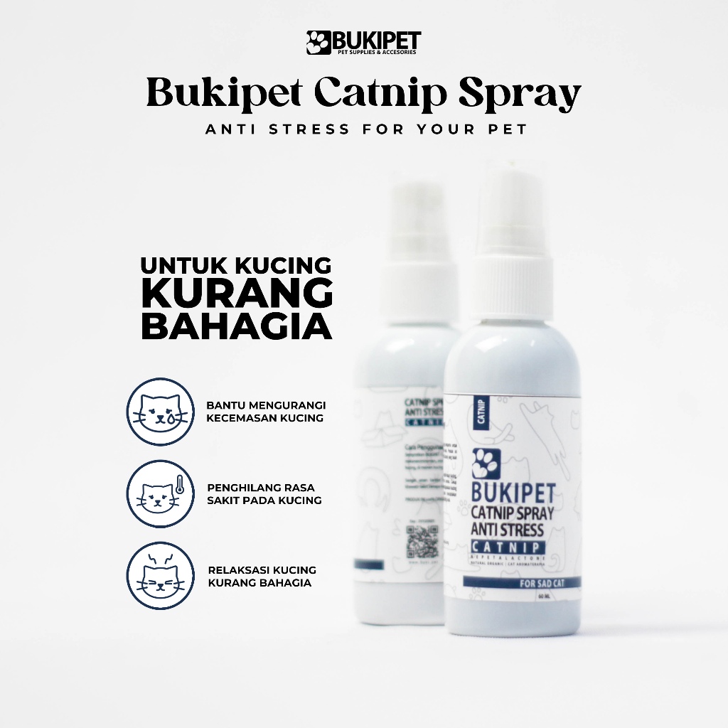 Catnip Kucing Spray Catmint Anti Stress - BUKIPET CATNIP SPRAY