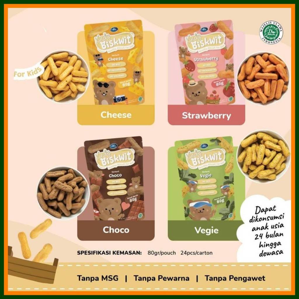 

Abe Food Kindy Biskwit Biskuit Sehat Anak 40gram Gluten Free Halal