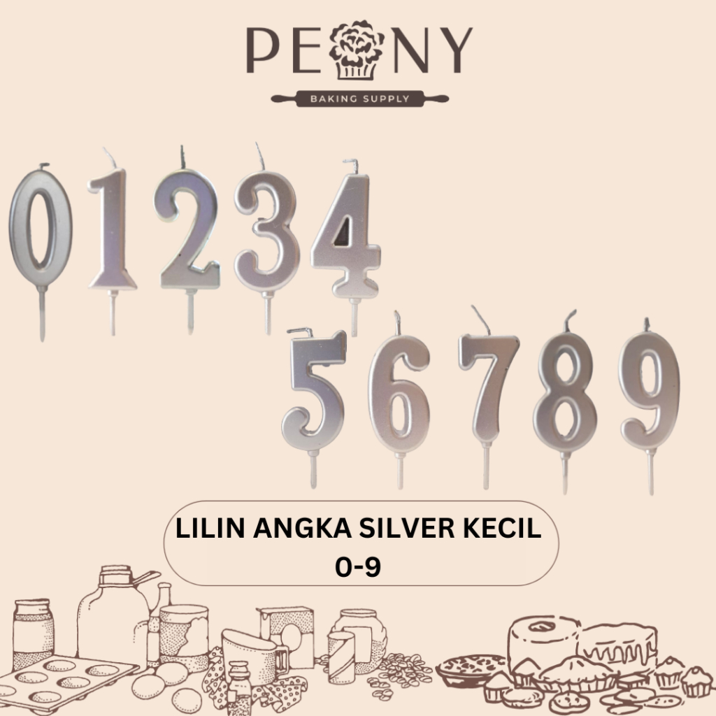 

LILIN ANGKA SILVER KECIL 0-9