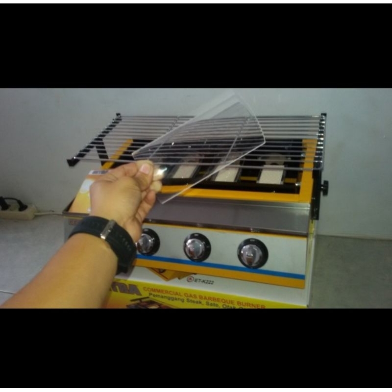 Glass cover roaster kaca penutup gas roaster