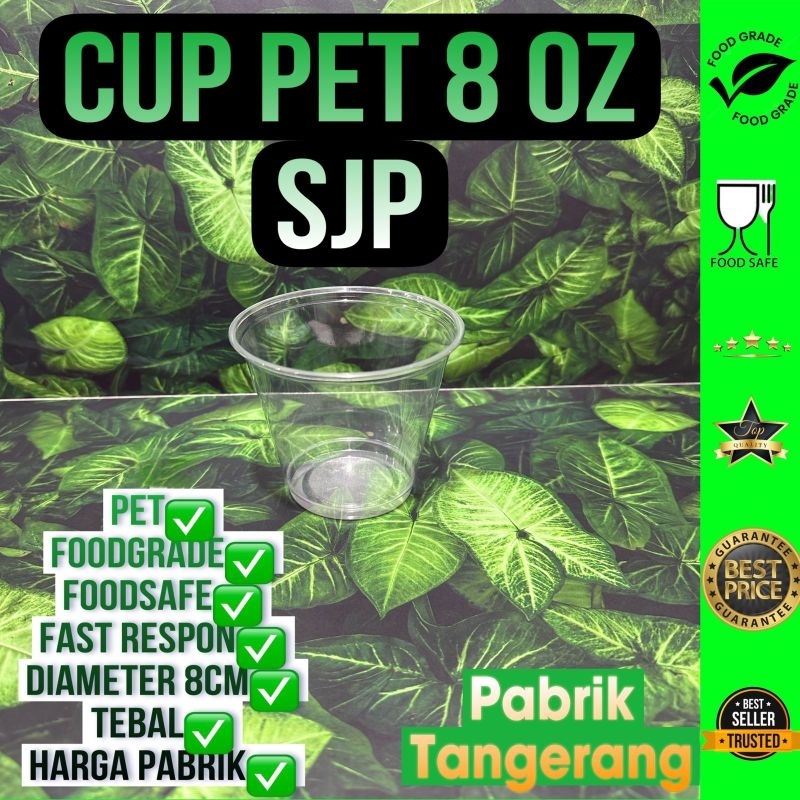 Cup gelas PET 8 oz / Gelas Cup Ice Cream 8 oz / Gelas Cup es krim 8 oz / Gelas Plastik 8 oz / Cup 8 