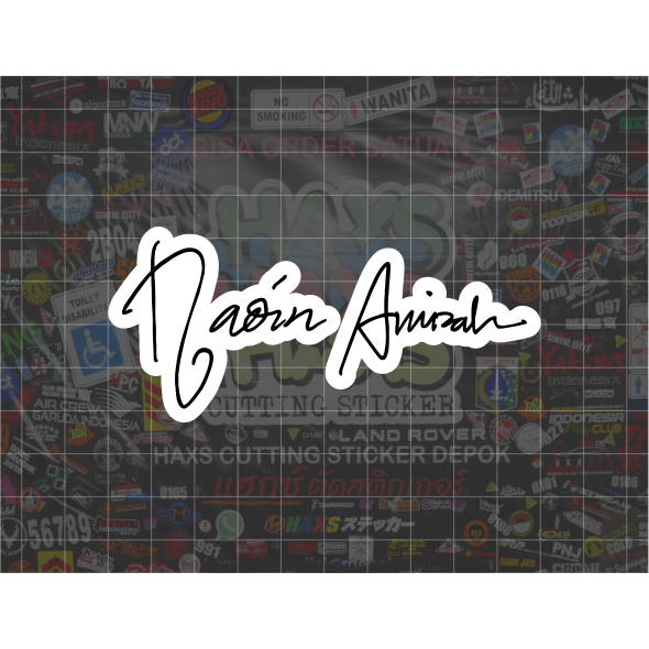 Cutting Sticker Nadin Amizah Ukuran 10 cm untuk motor mobil