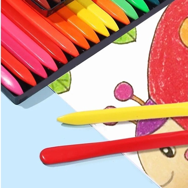 

HM92 Crayon Plastik Anti Kotor Tangan Crayon Lab Triangle Crayon Lab Non Toxic Krayon Triangular