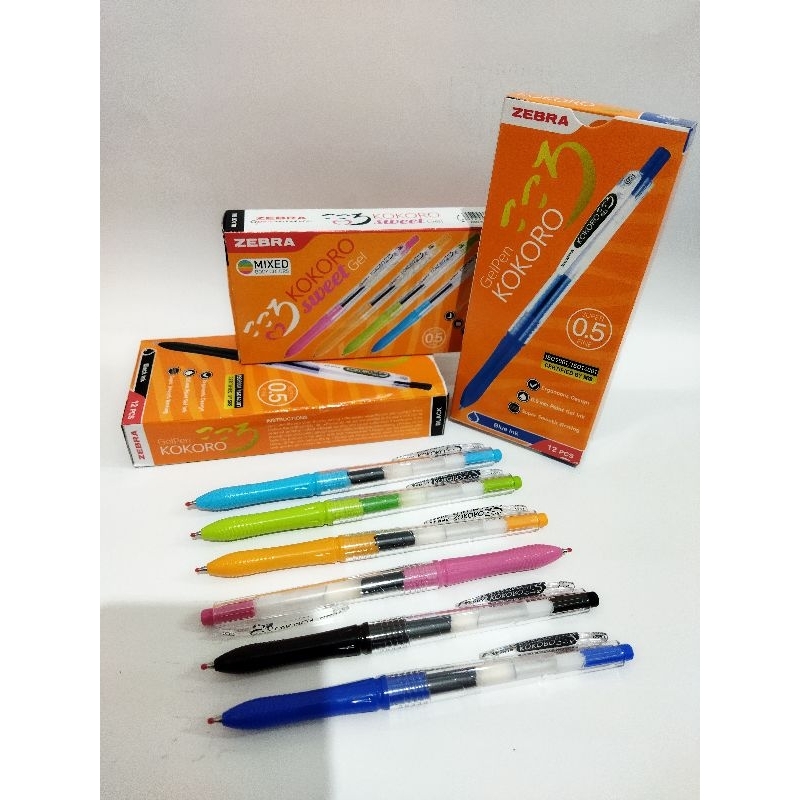 

BOLPEN KOKORO GEL TINTA HITAM BOLPEN ZEBRA KOKORO