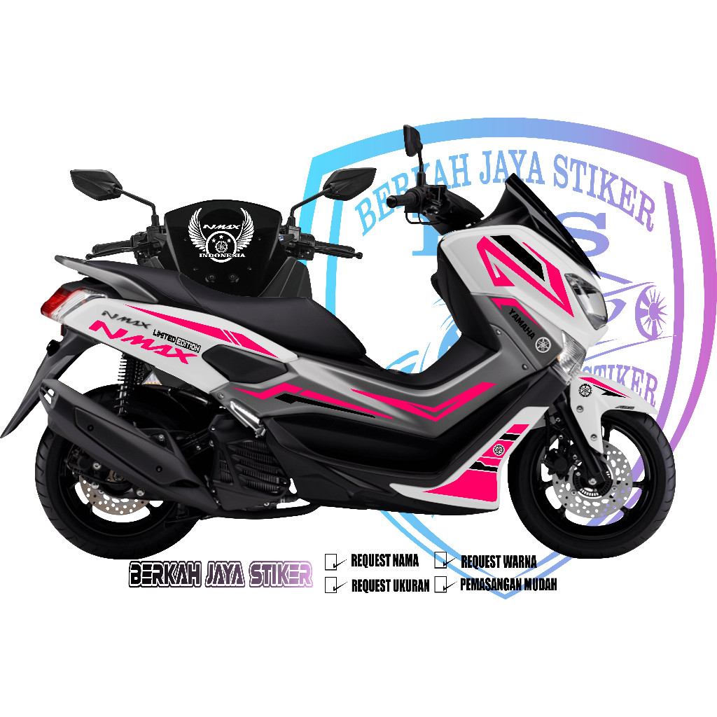 Cutting Sticker Nmax lama 2015-2019-Striping Motor Stiker Yamaha Nmax Old Skotlet Sticker Satu Set m