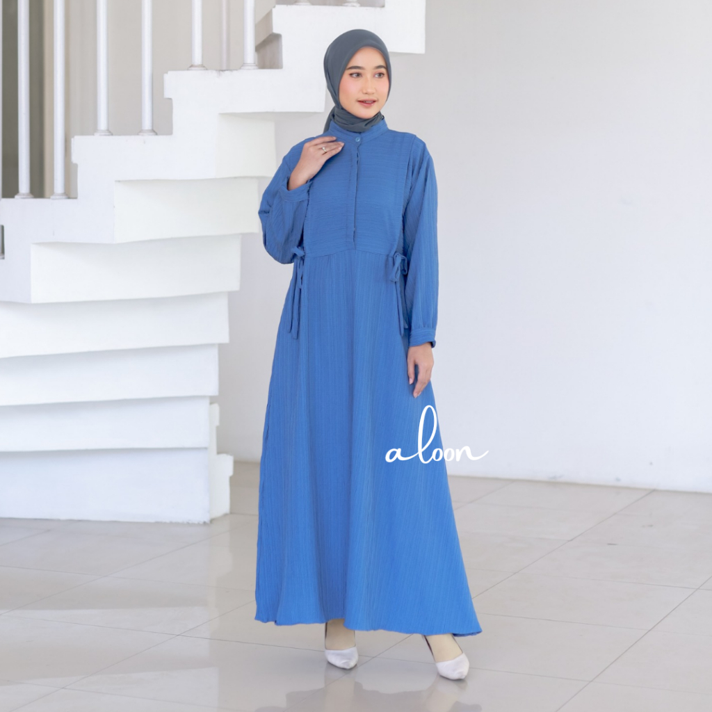 Kania Gamis Lady Crush Busui Friendly – Dress Remaja Wanita Terbaru-Denim