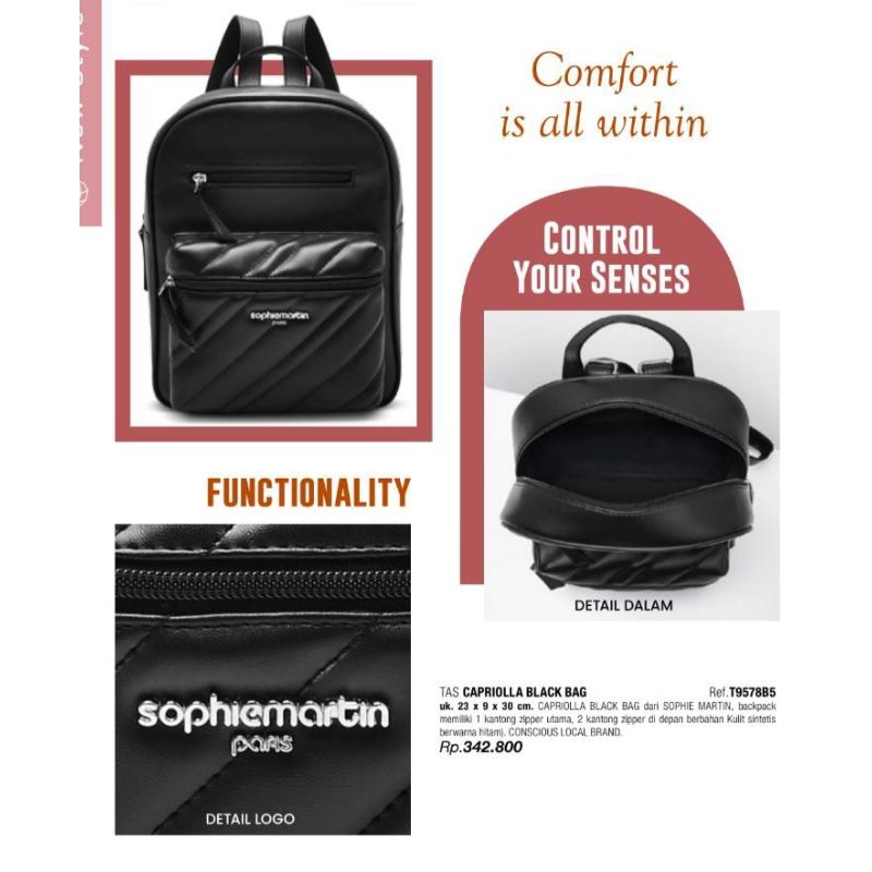 NEW COLLECTION RANSEL TERBARU SOPHIE MARTIN TAS RANSEL CAPRIOLLA SOPHIE MARTIN