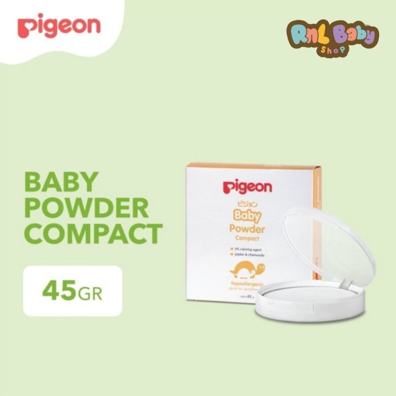 Pigeon Baby Compact Powder Cake Set Chamomile 45 gr - Bedak Padat Bayi