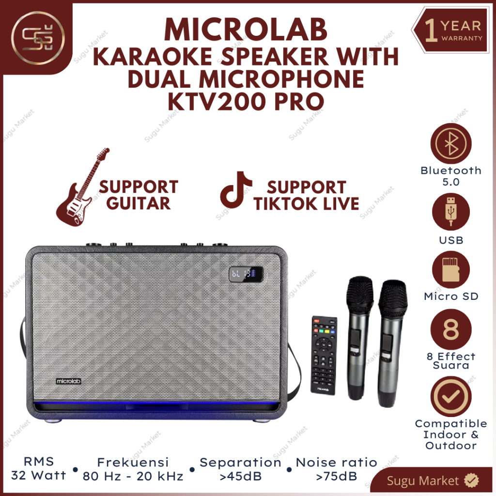 MICROLAB KTV200 PRO BLUETOOTH SPEAKER KARAOKE