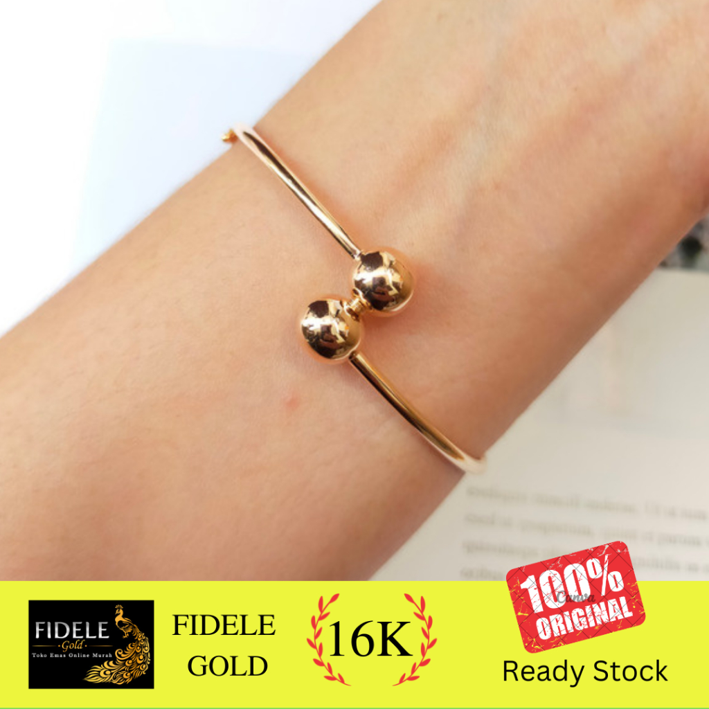 Gelang Bola- Bola spiral Gelang boba Gelang Emas Asli Kadar 700