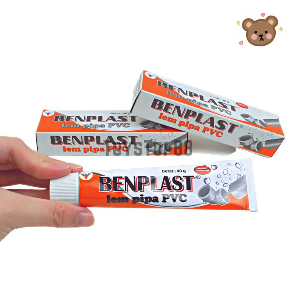 Lem Pipa PVC Paralon Benplast 40 gr / Lem Tube Tahan Air