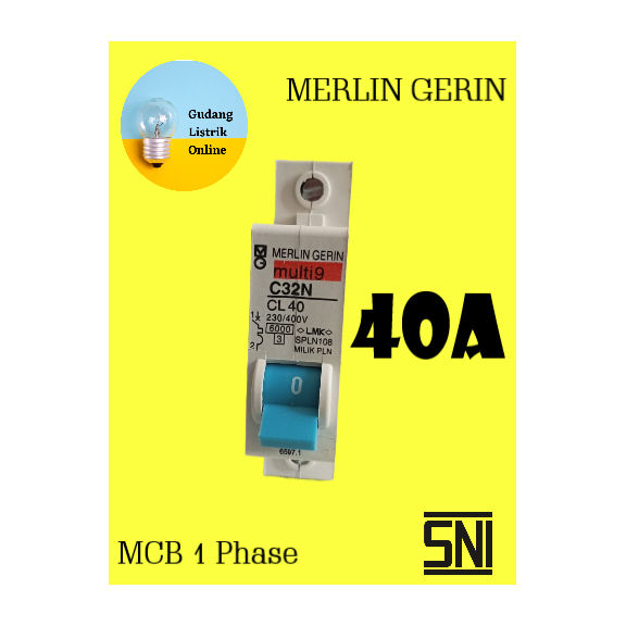MCB MERLIN GERIN BIRU 40A 50A 63 AMPERE