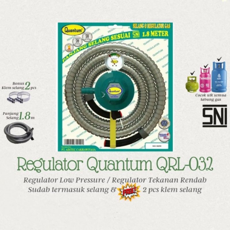 Selang Regulator Gas Quantum QRL-032 Selang+Regulator quantum