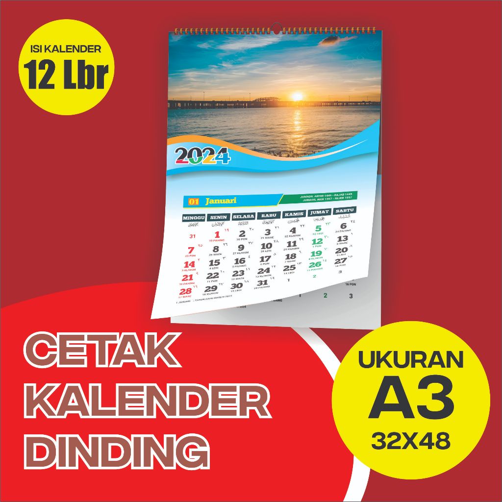 

Cetak Kalender Dinding Custom A3 Isi 12Lbr Atau 4Lbr