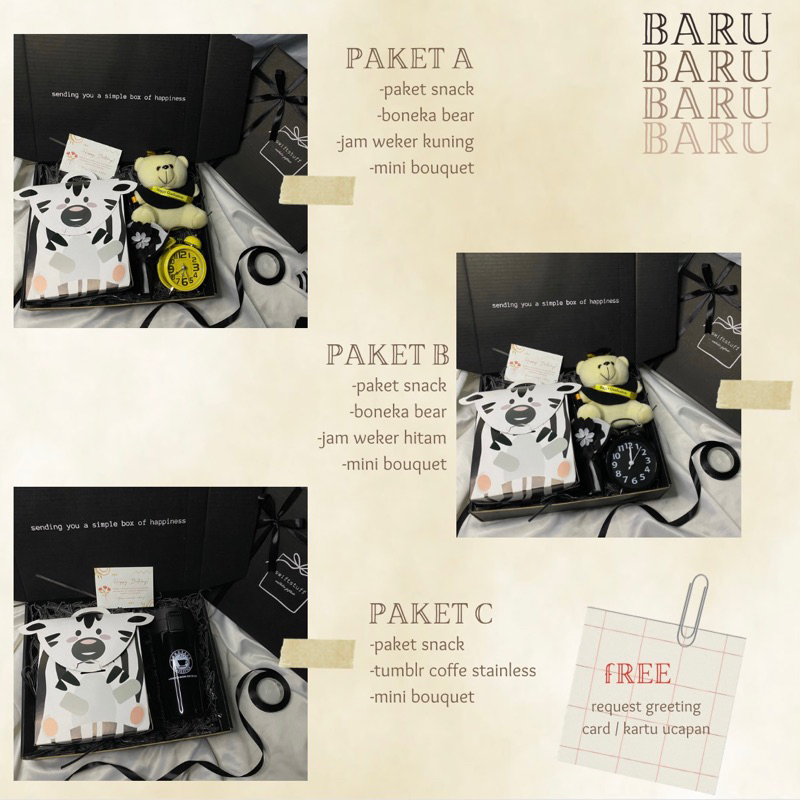 

GIFTBOX HAMPERS SNACK MIX BARANG BERMANFAAT KADO HADIAH