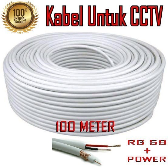 KABEL RG59 POWER 100 METER CCTV RG-59