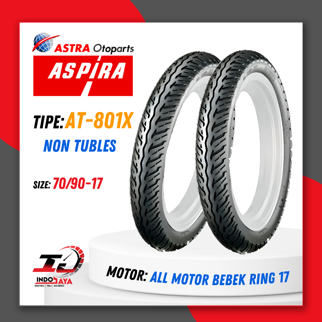[BAYAR DI TEMPAT] BAN ASPIRA TUBETYPE (NON TUBELESS) AT-801X / AT801 X / BAN LUAR ASPIRA RING 17 ( 2