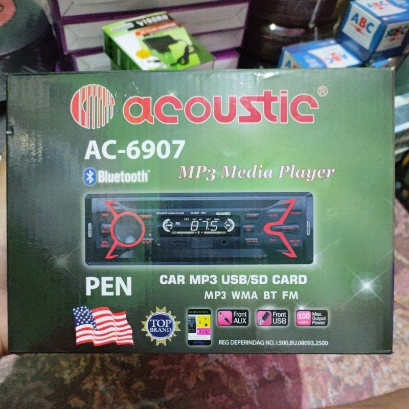 Tip Mobil/Tape Mobil/Car Mp3 Media Player Acoustic AC-6907, CAR MP3 MEDIA PLAYER SUPPORT BLUETOOTH
