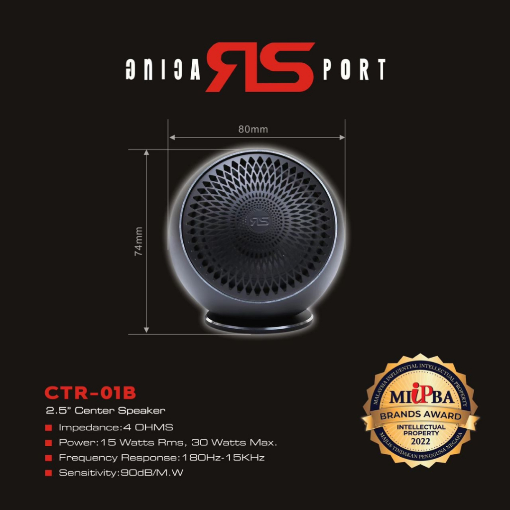 BOA - (BLACK) Speaker Center CTR-01B 2.5" Inch | Speaker High Quality Premium | Speaker Mobil | Spea