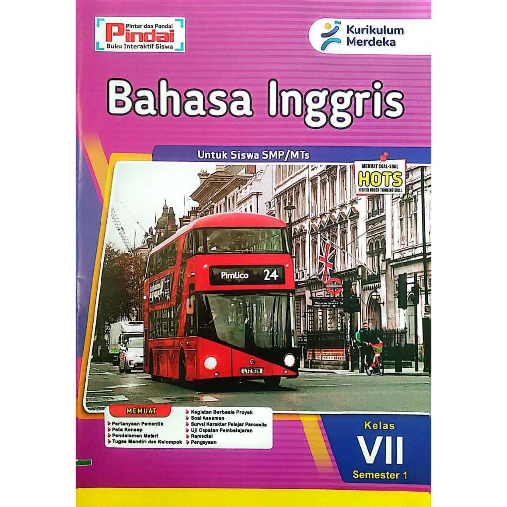 Buku LKS Bahasa Inggris Kelas 7 SMP/MTs kurikulum Merdeka Semester 1