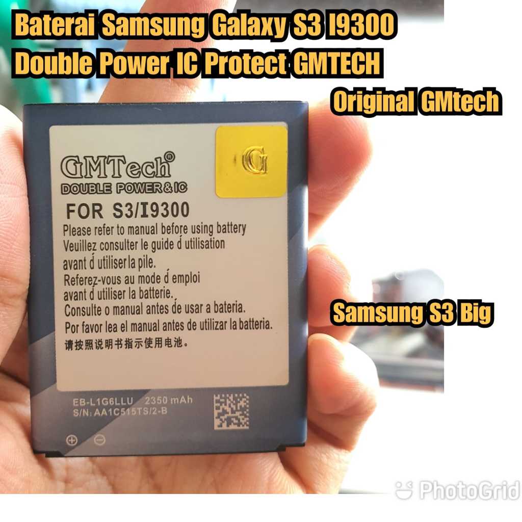Batre Samsung S3 Big Baterai Samsung Galaxy S3 Besar Baterai Samsung S3 19300 Double Power IC Protec
