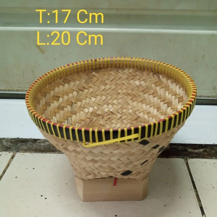 Bakul nasi /wakul nasi tanpa tutup/bakul anyam bambu/bakul ceting anyam bambu/wadah nasi/walik nasi 