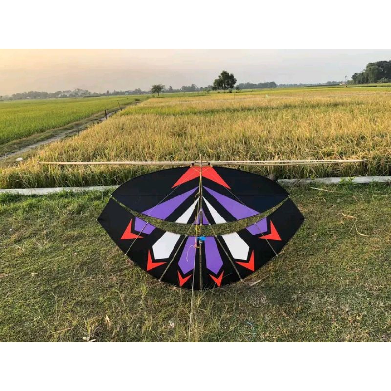 layang layang gapangan pegon ceper UK 1 Meter (sudah seting)