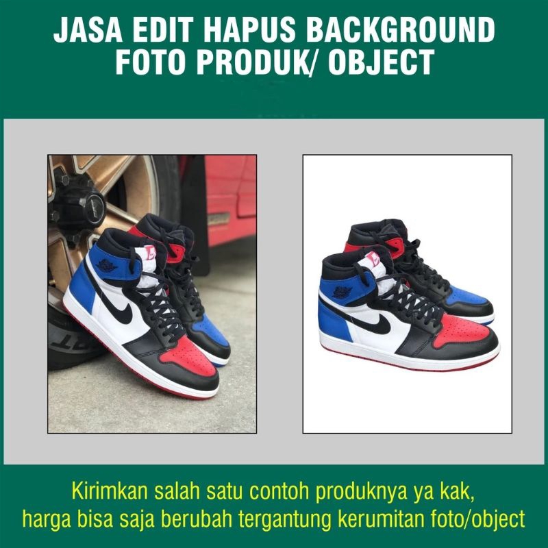 Jasa edit hapus background foto produk / objek