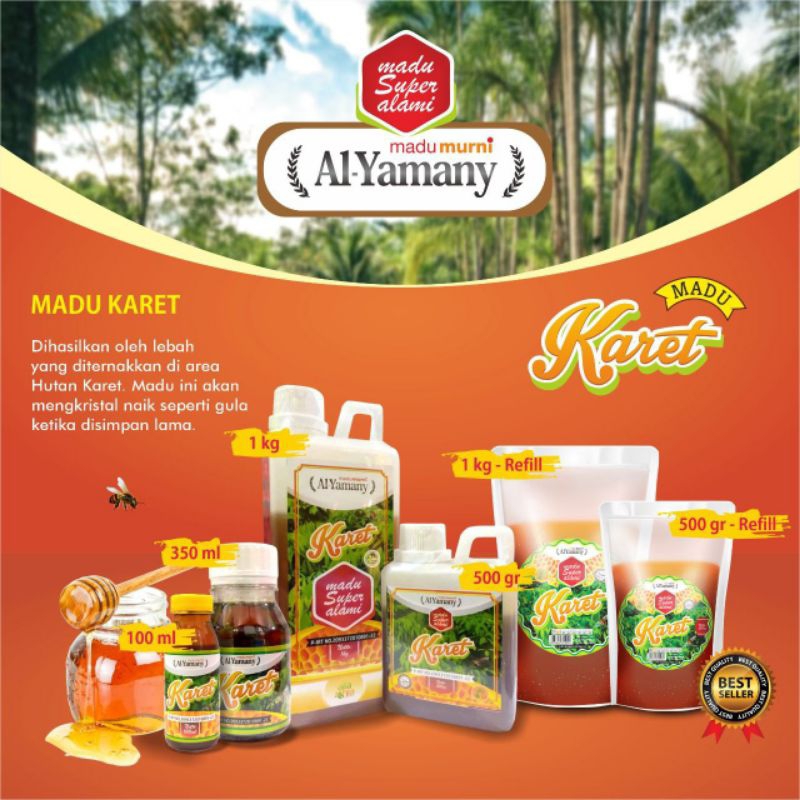 

Madu karet al yamany asli murni 100% alami tanpa campuran kemasan 500Gr