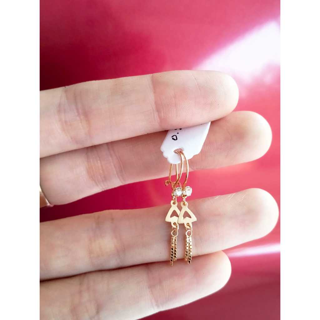 Anting Emas Asli Simpel Anting Anak Anting Remaja Anting Wanita Anting Panjang Anting Fashion Korea 