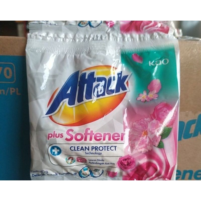 Attack Bubuk Plus Softener 1Renceng 6 Sachet 40gr