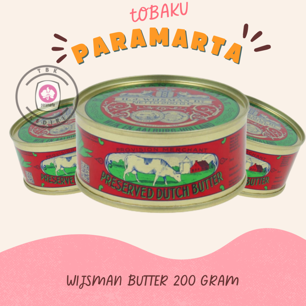 

MENTEGA KALENG ASIN TIN BUTTER SALTED WIJSMAN 200 GRAM / WIJSMAN MURAH