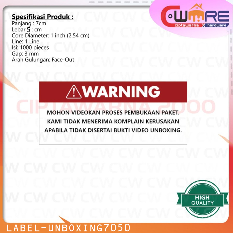 

Sticker Label Unboxing Pengiriman Stiker Fragile Paket (Isi 1000)