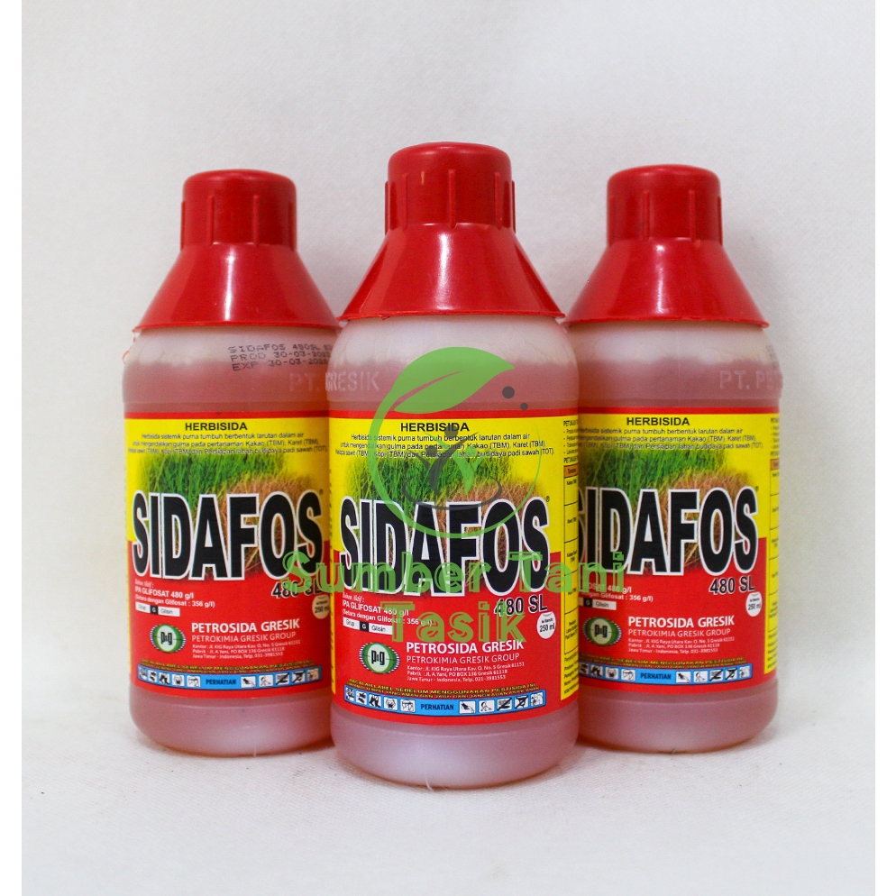 HERBISIDA SIDAFOS 480SL 250 ML HERBISIDA SISITEMIK RACUN PEMBASMI RUMPUT LIAR & GULMA SAMPAI AKAR