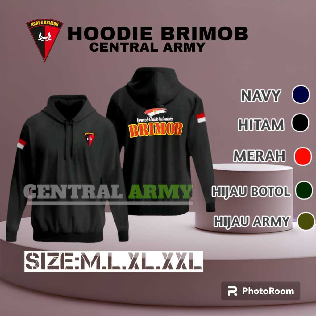 HOODIE BRIMOB HITAM / HOODIE TERBARU BRIMOB HITAM-HOODIE PRIA-BISA COD