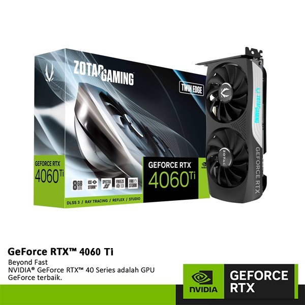VGA ZOTAC Gaming GeForce RTX 4060 TI TWIN EDGE 8GB GDDR6 RTX4060Ti