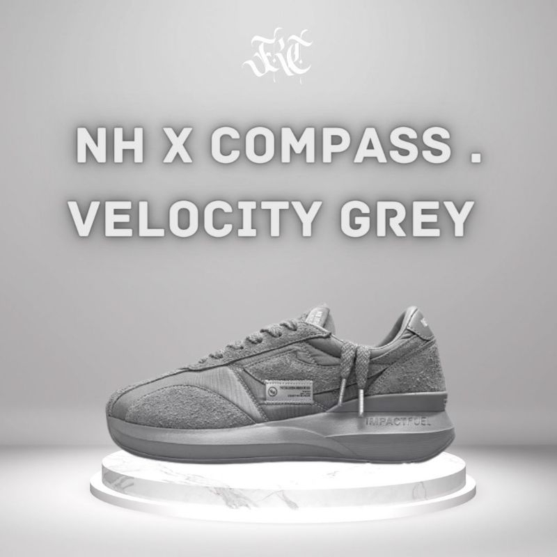 Sepatu Compass x NH NBHD Neighborhood Velocity Grey