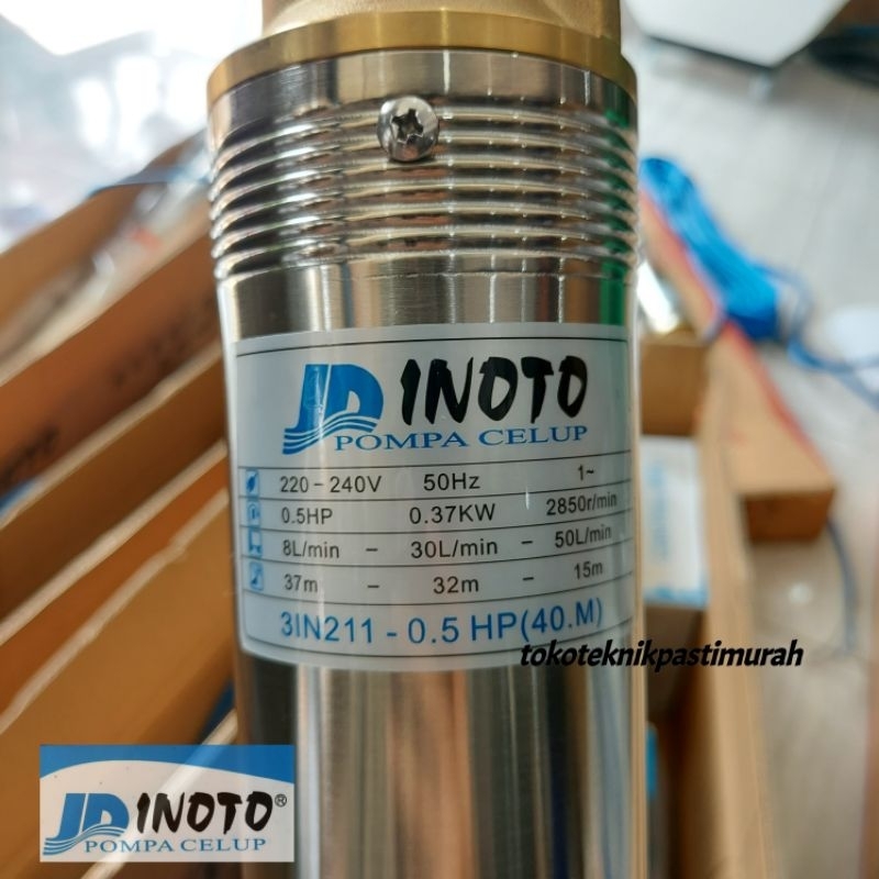 pompa Submersible sibel inoto 3" 3in 0.5hp pompa celup +control box + kabel pompa